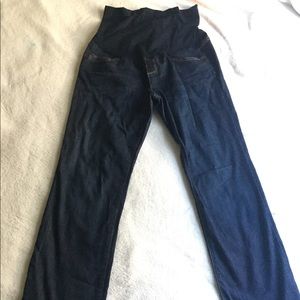 Liz Lange Dark Denim Boot Cut Maternity Jeans